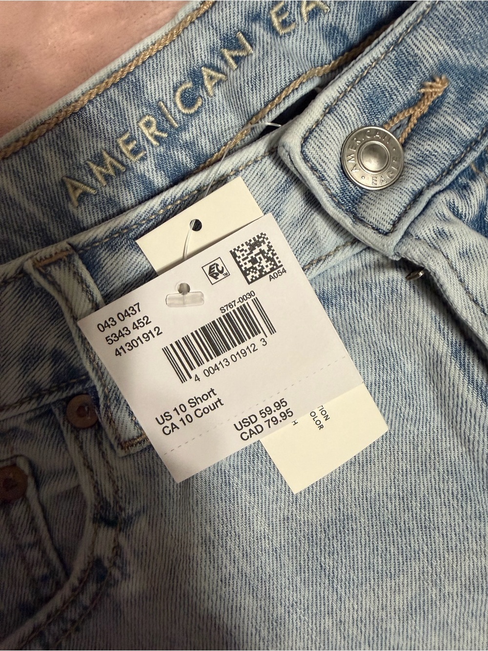 American Eagle Outfitters Light Blue Wide Leg Jeans - Picture 4 of 5